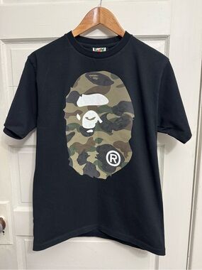 Authentic BAPE Camo Ape Head T-Shirt Black Men’s M